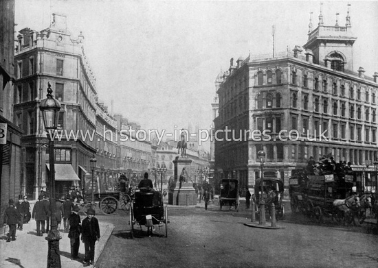 Holborn Viaduct, Holborn Circus, London. c.1890's.